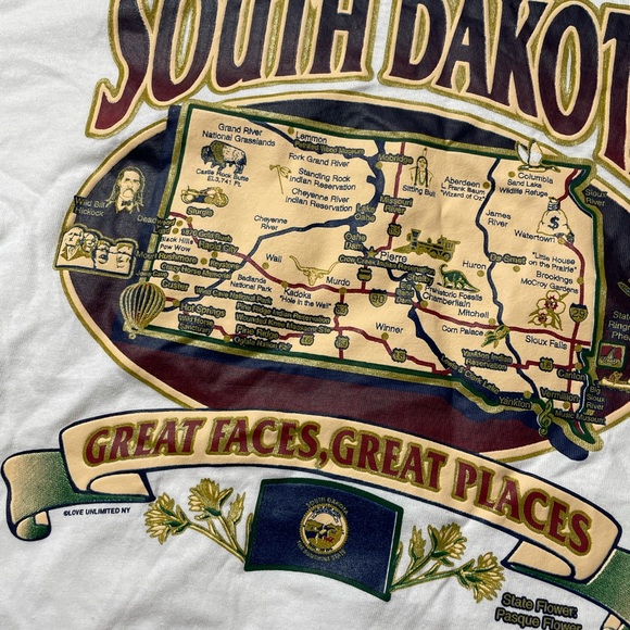 Men’s White South Dakota Graphic Tee Size Large - Picture 6 of 13